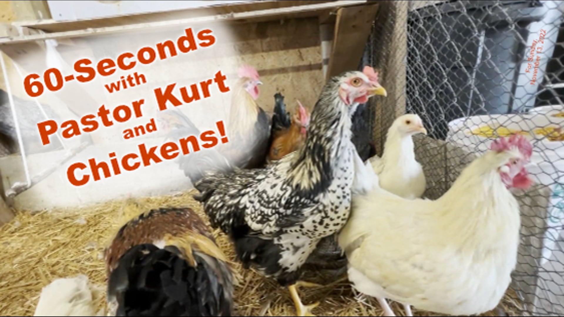 60-Seconds with Pastor Kurt - November 13, 2022